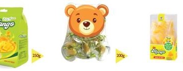 Kẹo dẻo cốt trái cây bóc vỏ vị xoài